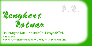 menyhert molnar business card